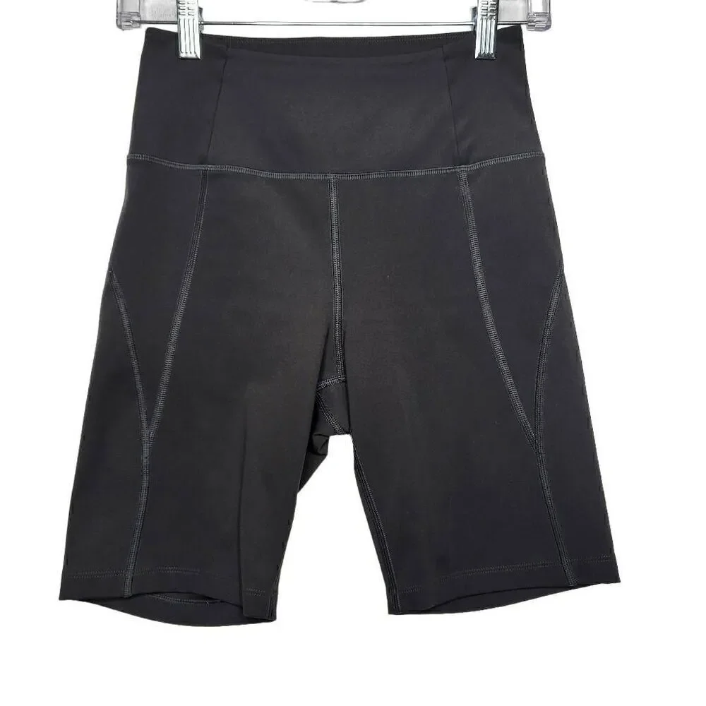 Girlfriend Collective Gray High Rise Bike Shorts Small